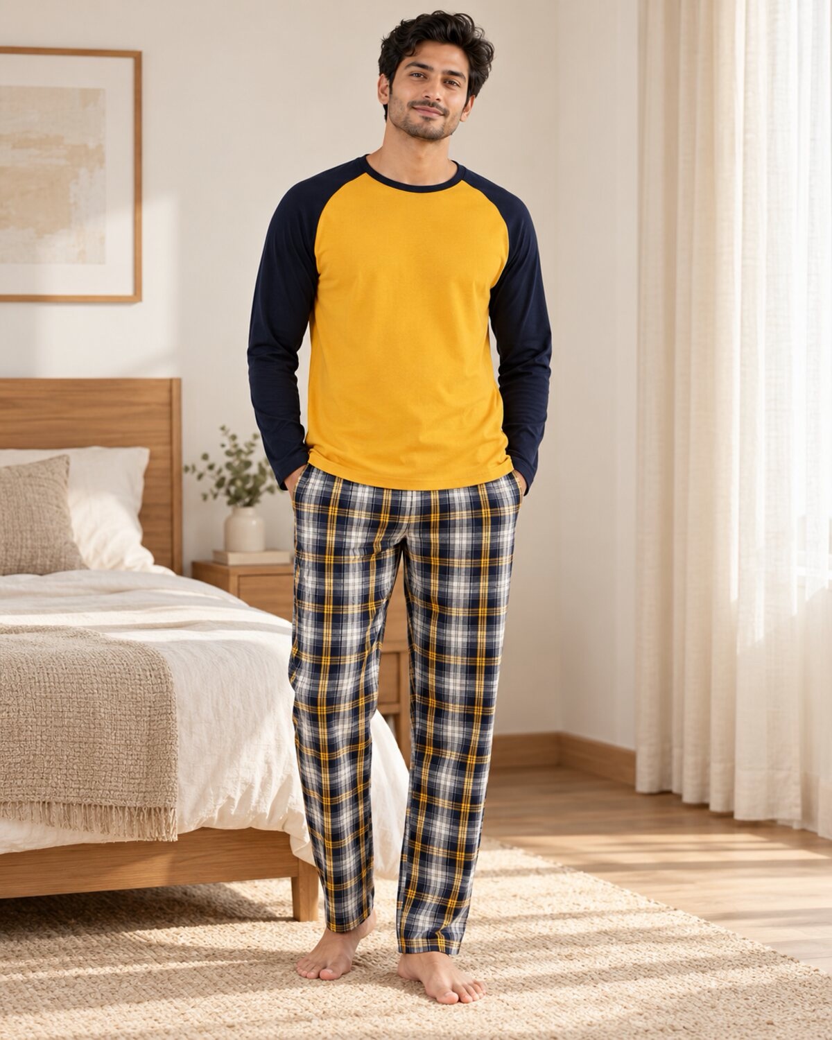 Golden Hour Check Pajama Set